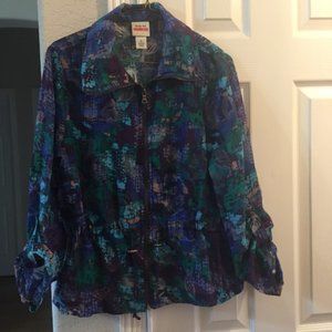 Ruby Rd. zip up light weight jacket 10